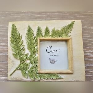 Vintage Carr Frames Botanical Fern Resin Photo Frame  2.5 X 2.5